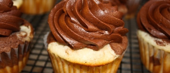 Triple Chocolate Marble Cupcakes