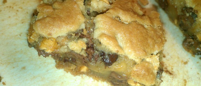 Ooey Gooey Double Chip Surprise Cookie Bars