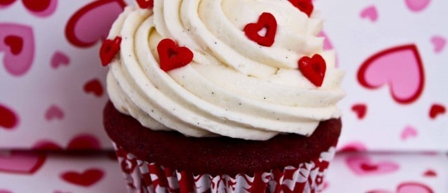 Happy Valentine’s Day! Red Velvet Love Cupcakes