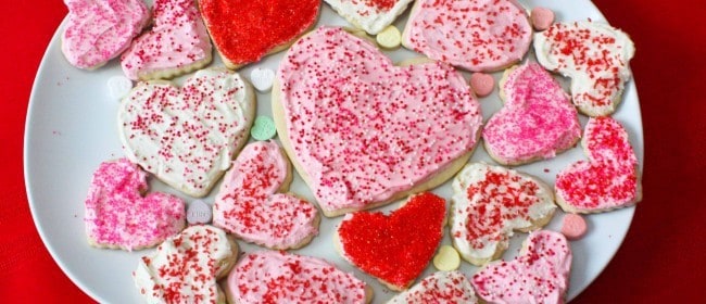 Frosted Sugar Cookies for Valentine’s Day