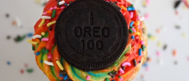 Rainbow Funfetti Birthday Cake Oreo Cupcakes
