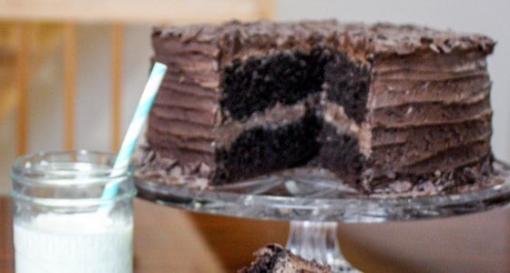 Almost as good as Mom's - Double Chocolate Layer Cake by JavaCupcake.com