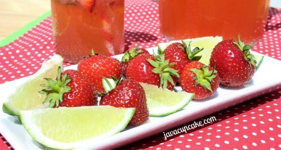 Spiked Strawberry Limeade by JavaCupcake.com