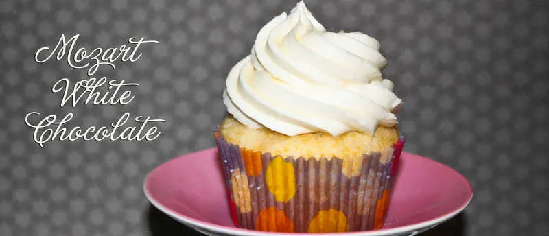 Mozart White Chocolate Cupcakes