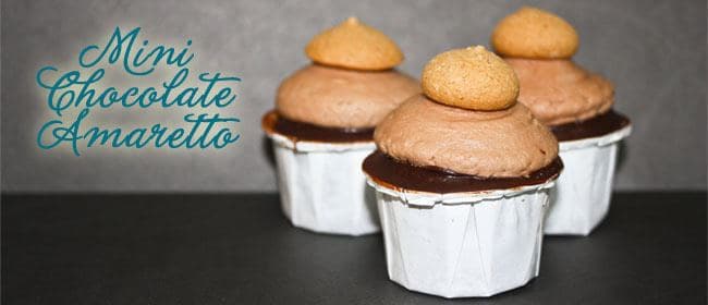 Chocolate Amaretto Mini Cupcakes
