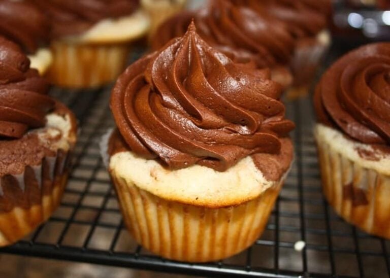 Triple Chocolate Marble Cupcakes