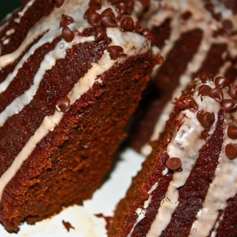 Pumpkin & Chocolate Bundt Cake with a Cinnamon Glaze