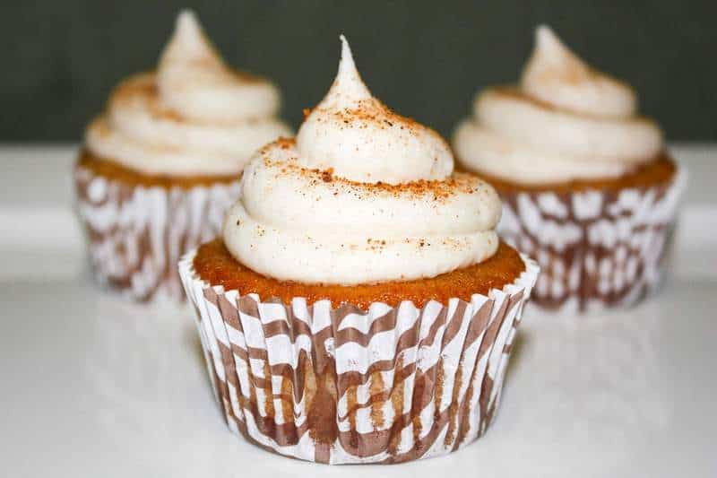 Cinnamon Eggnog & Bourbon Cupcakes