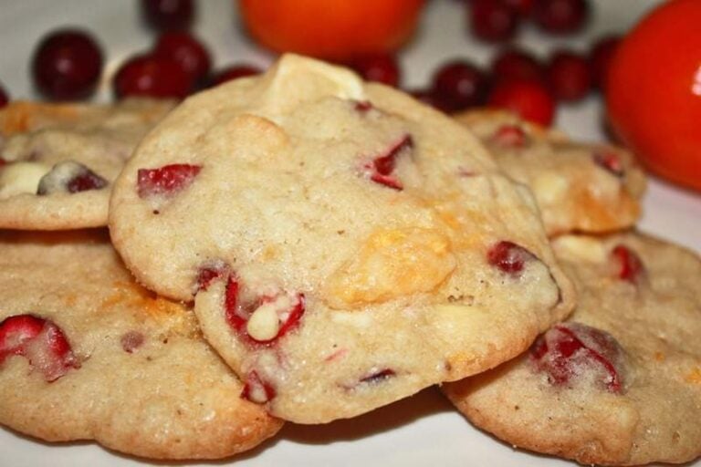 Mandarin Orange & Cranberry White Chocolate Cookies