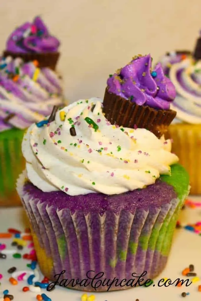 Mardi Gras Cupcakes | JavaCupcake.com
