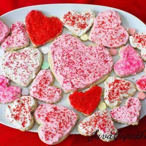 Frosted Sugar Cookies for Valentine’s Day