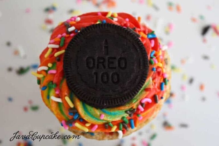Rainbow Funfetti Birthday Cake Oreo Cupcakes