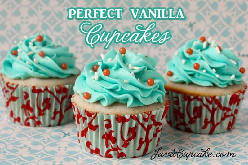 Perfect Vanilla Cupcakes  | JavaCupcake.com
