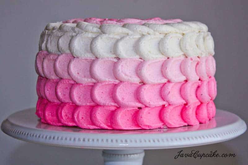 Pink Ombre Cake with Royal Icing Butterflies - The Cookie Writer