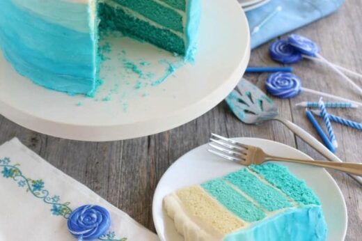 Blue Ombre Cake Tutorial - JavaCupcake