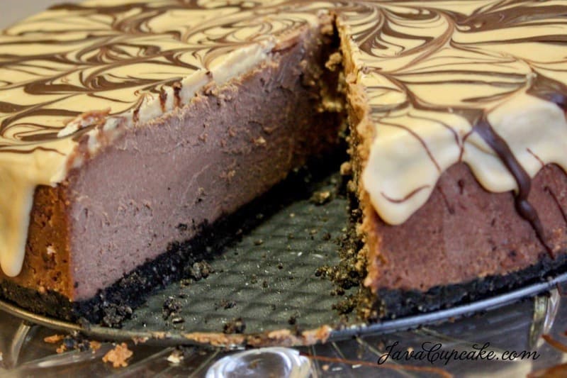 Peanut Butter Chocolate Cheesecake by JavaCupcake.com-5