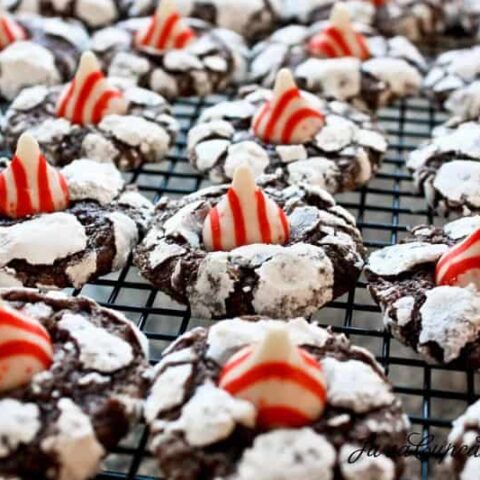 The Great Food Blogger Cookie Swap 2012: Candy Cane Crinkle Blossoms