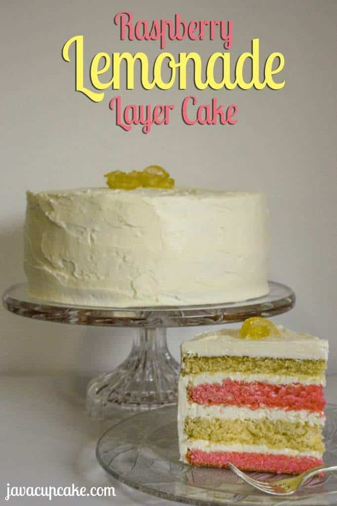 Raspberry Lemonade Layer Cake by JavaCupcake.com