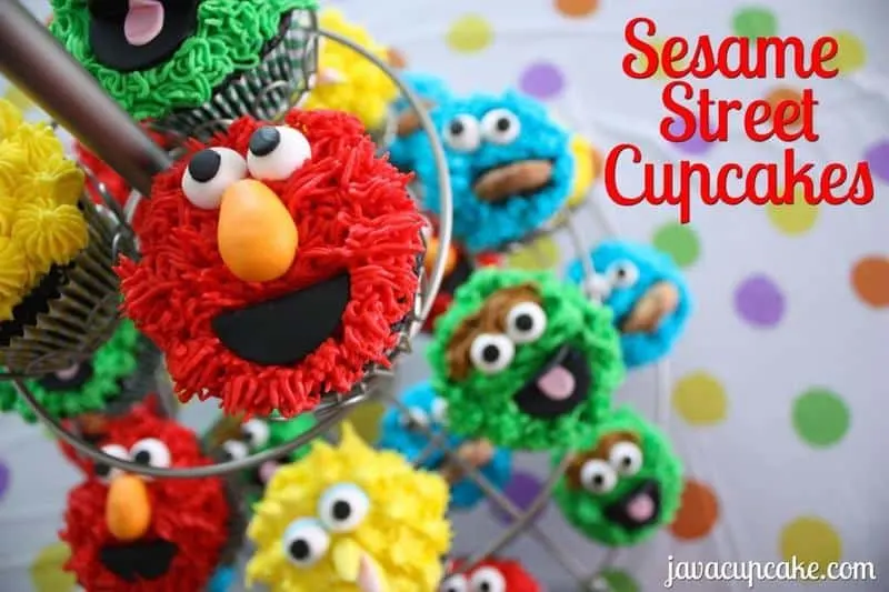 Tutorial: Sesame Street Cupcakes by JavaCupcake.com
