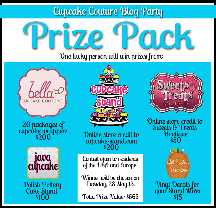 Cupcake Couture Blog Party Prize Pack - a $565 value! 