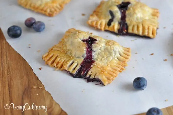 Blueberry Coconut Mini Hand Pies | Very Culinary for JavaCupcake.com