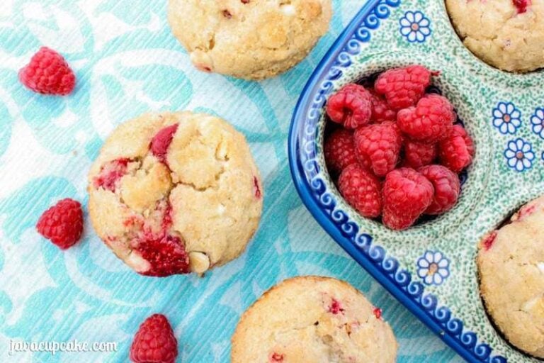 Fresh Raspberry White Chocolate Muffins