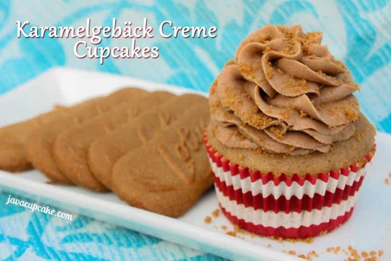 Original Karamelgebäck Creme (aka Cookie Butter, Speculoos and Biscoff) Cupcakes by JavaCupcake.com