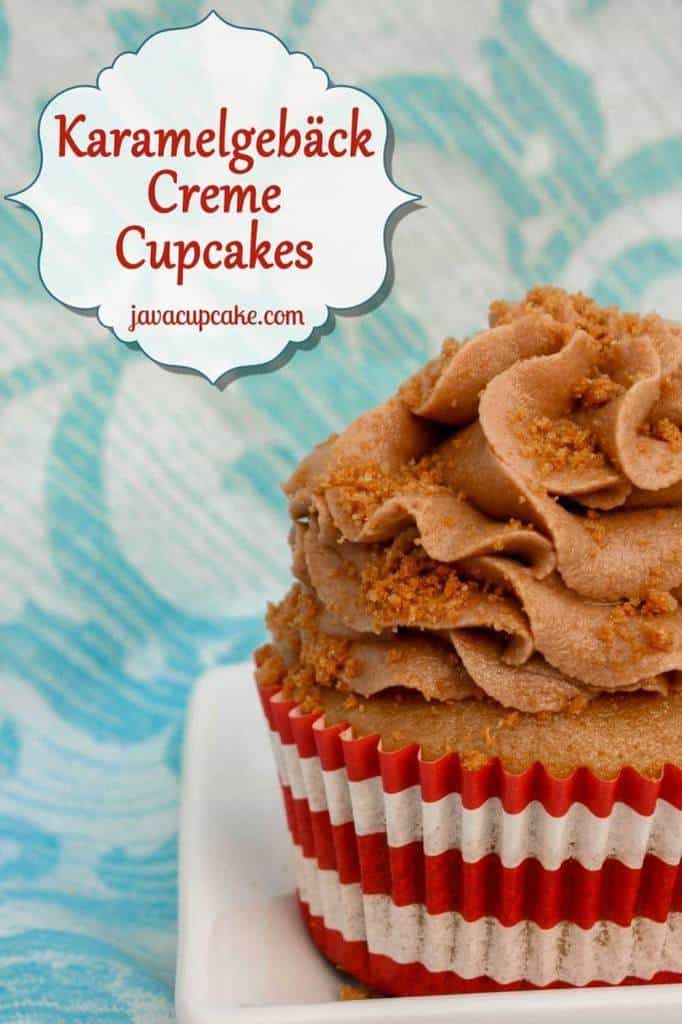 Original Karamelgebäck Creme (aka Cookie Butter, Speculoos and Biscoff) Cupcakes by JavaCupcake.com