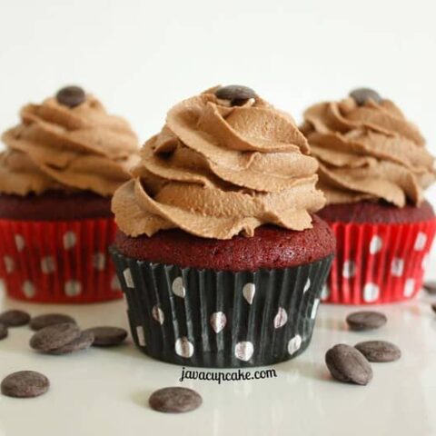 Red Velvet Nutella Cupcakes