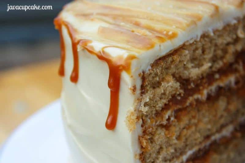 Salted Caramel Layer Cake by JavaCupcake.com