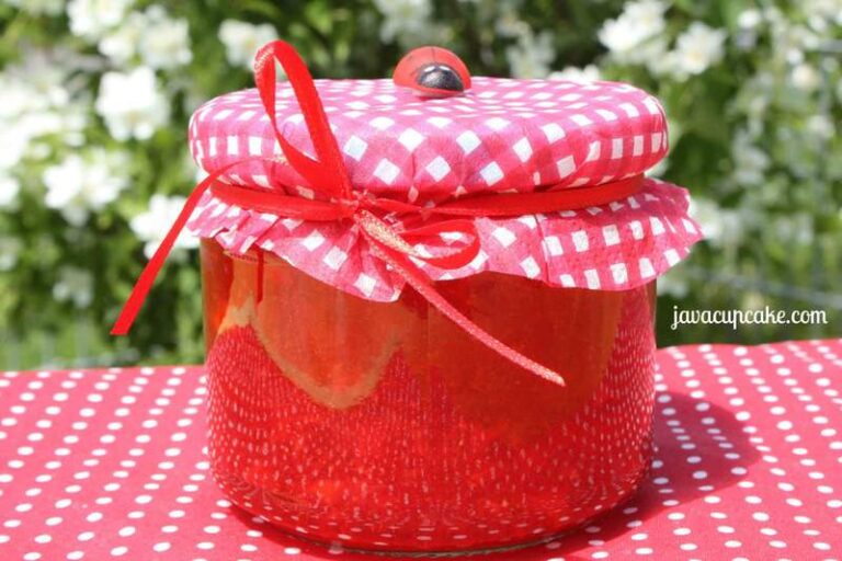 Strawberry Freezer Jam by JavaCupcake.com