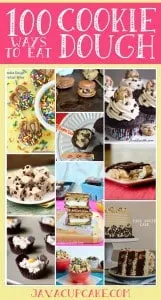 100 Ways to Eat Cookie Dough by JavaCupcake.com - A collection of 100 recipes from cookies, cakes, cupcakes, ice cream, fudge, truffles and popcorn... all featuring cookie dough! 