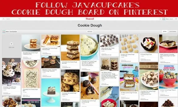 Follow JavaCupcake's Cookie Dough Board on Pinterest!