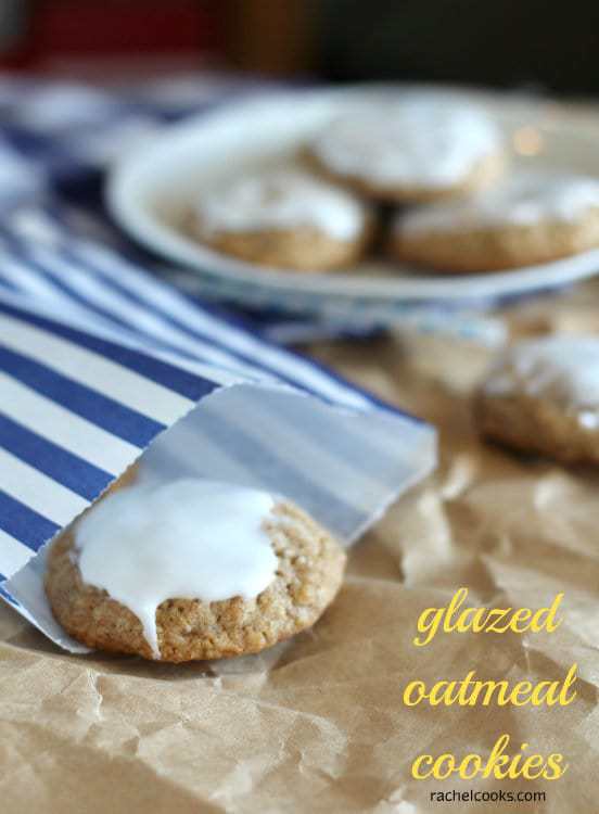 Glazed Oatmeal Cookies by Rachel Cooks for JavaCupcake.com