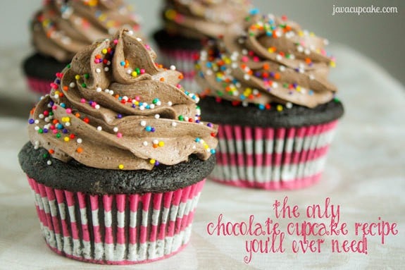 The Only Chocolate Cupcake Recipe You'll Ever Need! by JavaCupcake.com
