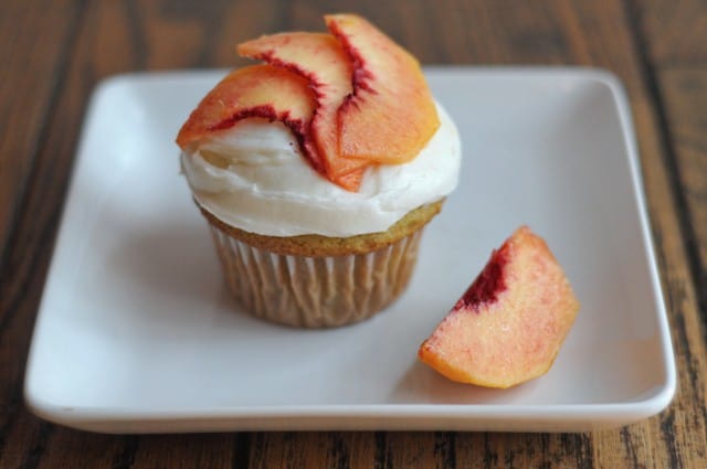 Peachy Keen Cupcakes by Heather's Dish for JavaCupcake.com