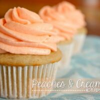 Peaches n' Cream Cupcakes | JavaCupcake.com
