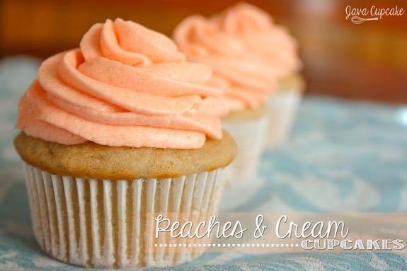 Peaches n’ Cream Cupcakes