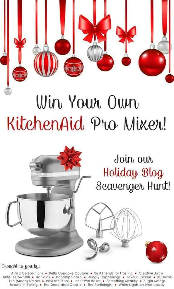 Holiday Blog Scavenger Hunt - WIN a KitchenAid Pro Stand Mixer from JavaCupcake.com!