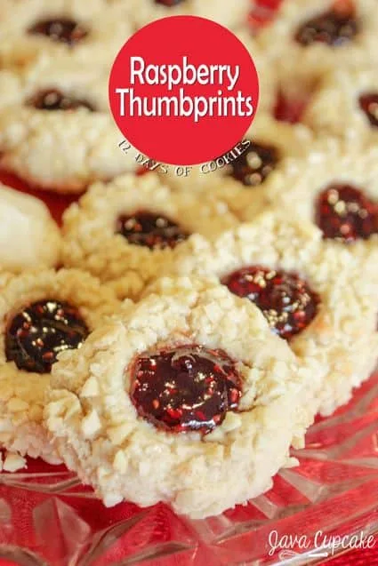 Raspberry Thumbprint Cookies | JavaCupcake.com