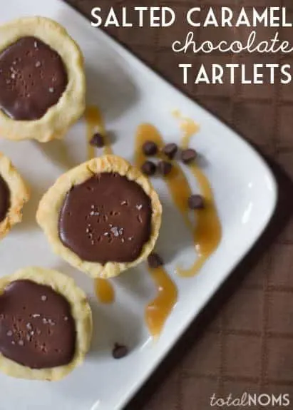 Salted Caramel Chocolate Tartlets by TotalNoms for JavaCupcake.com