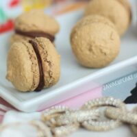 Mini Mocha Macarons | JavaCupcake.com