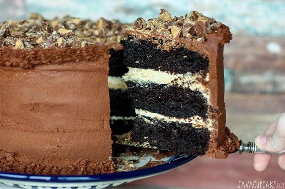 Chocolate Peanut Butter Cake | JavaCupcake.com