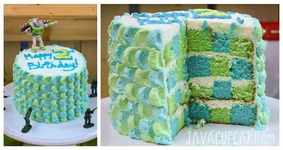 Toy Story Party Checkerboard Cake | JavaCupcake.com