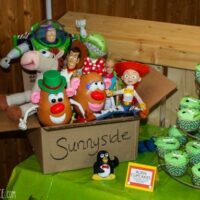 Toy Story Party Dessert Table: DIY Sunnyside Toy Box | JavaCupcake.com
