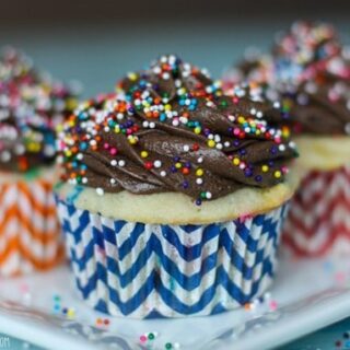 Chocolate Funfetti Cupcakes