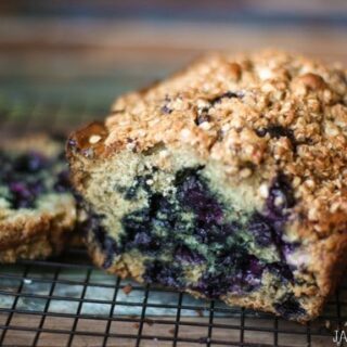 Blueberry Banana Bread - Kick your banana bread up a notch with the addition of juicy blueberries! | JavaCupcake.com