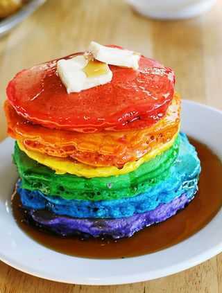 rainbow pancakes by i am baker