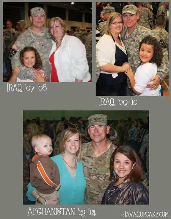 The moment my husband returned from each of his deployments | JavaCupcake.com