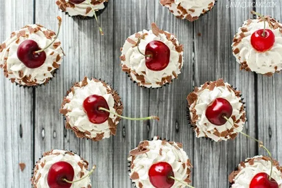 Authentic Black Forest Cupcakes - made with a traditional recipe & German ingredients | JavaCupcake.com